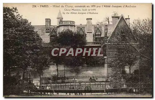 Ansichtskarte AK Paris Hotel de Cluny construit en 1490 par l&#39abbe Jacques d&#39Amboise