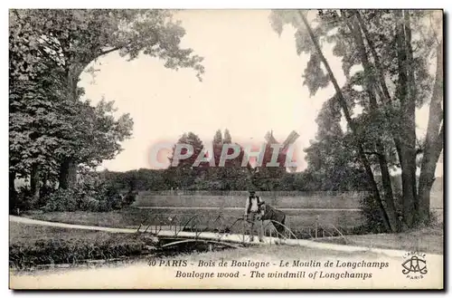 Ansichtskarte AK Paris Bois de Boulogne Le moulin de Longchamps windmill mill