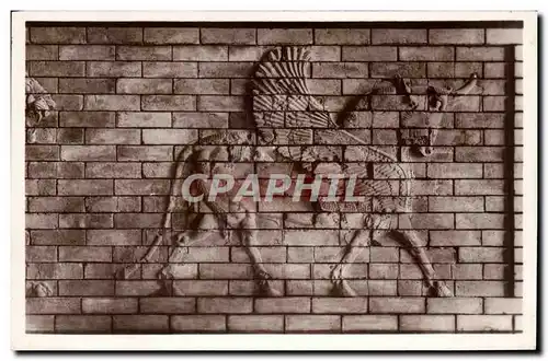 Cartes postales Louvre Antiquites asiatiques Taureau aile ( ceramique Suse )