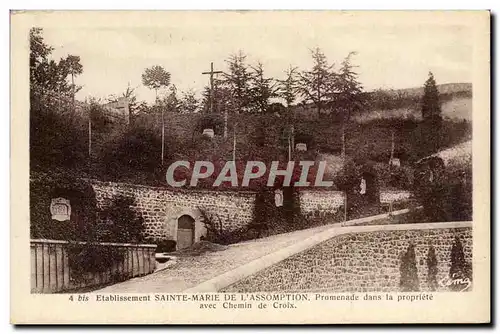 Cartes postales Etablissement Sainte Marie de l'Assomption Promenade dans la propriete avec chemin de croix
