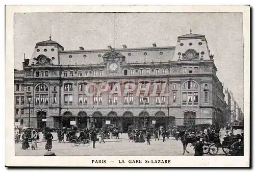 Paris Cartes postales La gare Saint Lazare