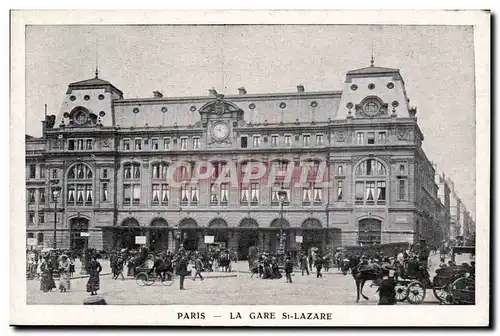 Paris Cartes postales La gare Saint Lazare