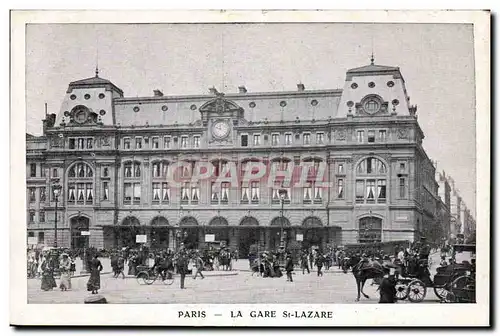 Paris Cartes postales La gare Saint Lazare