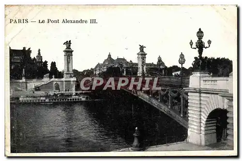 Cartes postales Paris Le pont Alexandre III