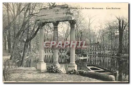 Ansichtskarte AK Paris Le parc Monceau Les ruines