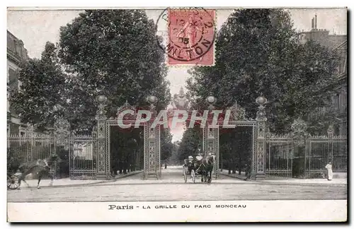 Ansichtskarte AK Paris La grille du parc Monceau