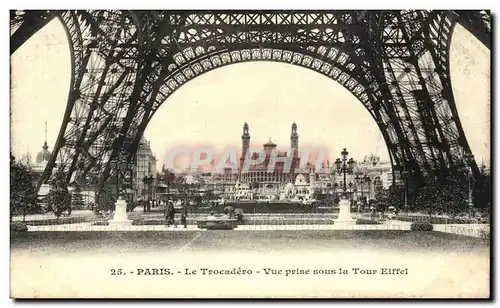 Ansichtskarte AK Paris Trocadero Vue prise sous la Tour Eiffel