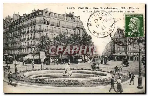 Paris Ansichtskarte AK Rue de Gay Lussac ( chimiste ) et rue Soufflot Pantheon