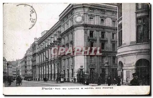 Paris Cartes postales Rue du Louvre et hotel des Postes