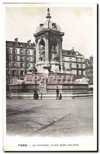 Paris Ansichtskarte AK la fontaine place Saint Sulpice