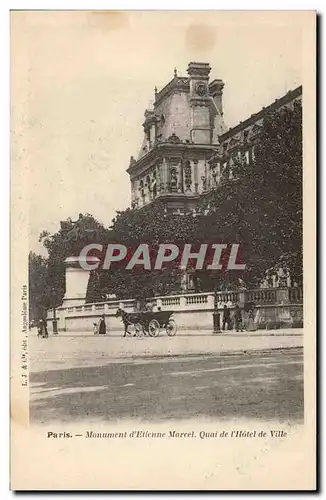 Paris Ansichtskarte AK Monument d&#39Etienne marcel quai de l&#39hotel de ville