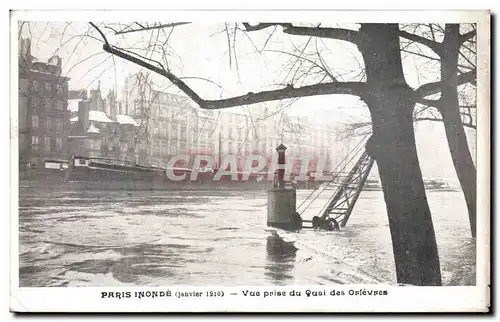 Paris Ansichtskarte AK Paris inonde janvier 1910 Vue prise du quai des Orfevres