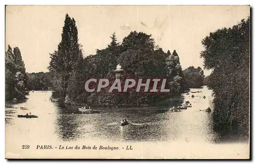 Paris Cartes postales Le lac du Bois de Boulogne