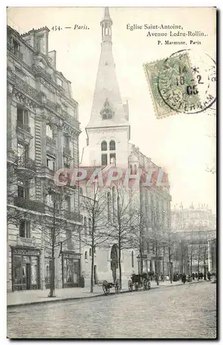 Paris Cartes postales Eglise Saint Antoine Avenue Ledru Rollin