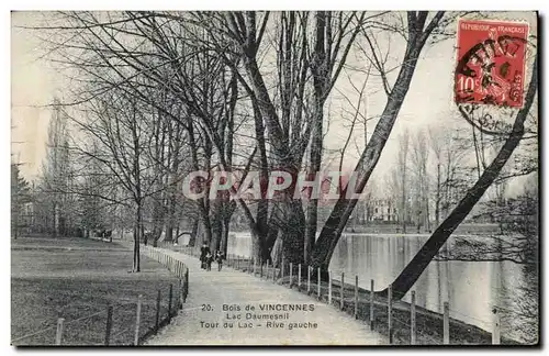 Paris Ansichtskarte AK Bois de Vincennes lac Daumesnil Tour du lac Rive gauche