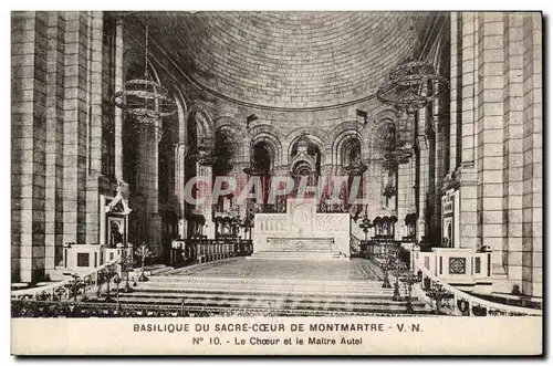 Paris Cartes postales Basilique du Sacre Coeur de Montmartre Choeur et maitre autel