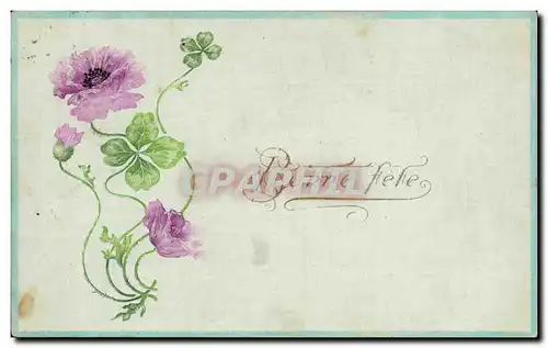 Cartes postales Fantaisie Fleurs Bonne fete