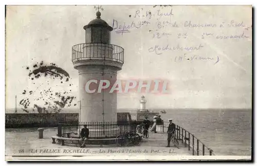 Cartes postales La Pallice Rochelle Les phares a l&#39entree du port ( lighthouse )