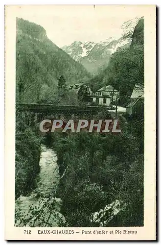 Cartes postales Eaux chaudes Pont d&#39enfer et pic Biscau