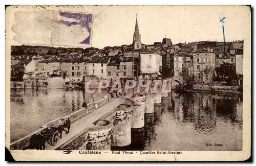 Ansichtskarte AK Confolens Pont vieux Quartier Saint maxime