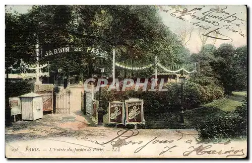 Paris Cartes postales Entree du jardin de Paris