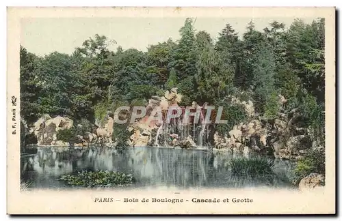 Paris Cartes postales Bois de Boulogne Cascade et grotte