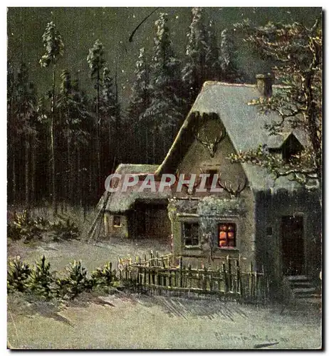 Cartes postales Fantaisie Maison sous la neige