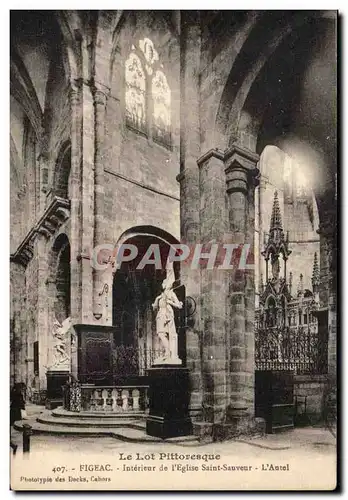 Figeac Cartes postales Interieur de l&#39eglise Saint Sauveur l&#39autel