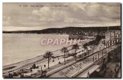 Ansichtskarte AK Nice Quai des etats unis La baie des anges