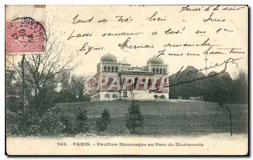 Paris Ansichtskarte AK Pavillon mauresque au parc de montsouris