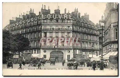 Paris Cartes postales Grand hotel du Louvre Vu de l'avenue de l'Opera