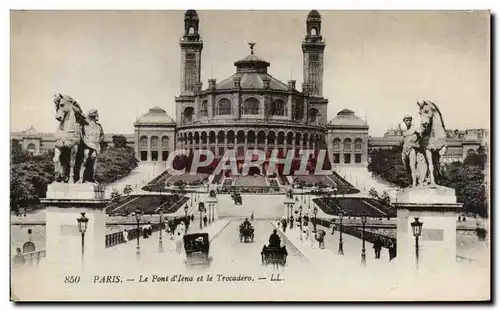 Paris Cartes postales Le pont d&#39Iena et la Trocadero