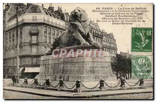 Paris Ansichtskarte AK Le Lion de Belfort