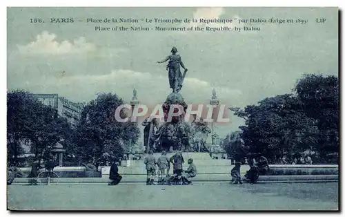 Paris Ansichtskarte AK Place de la Nation Triomphe de la Republique