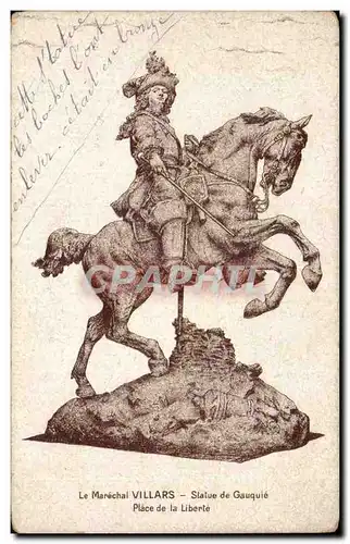 Ansichtskarte AK Marechal Villas Statue de Gauquie Place de la liberte