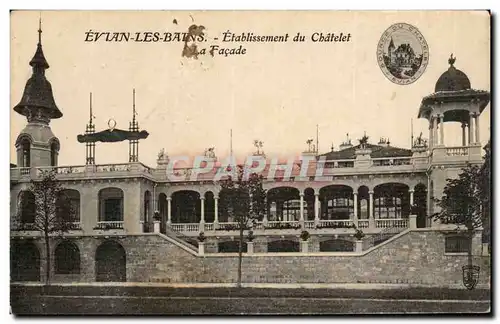 Cartes postales Evian les Bains Etablissement du Chatelet La facade