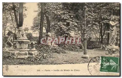 Cartes postales Paris Jardin du musee de Cluny