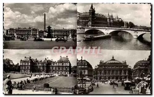 Moderne Karte Paris Concorde Conciergerie Palais du Luxembourg et place de l&#39opera