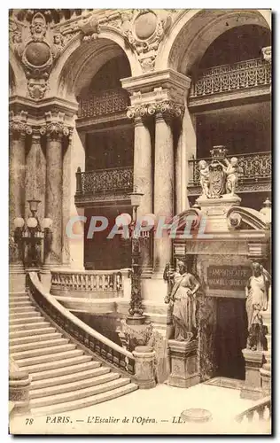 Cartes postales Paris Escalier de l&#39opera