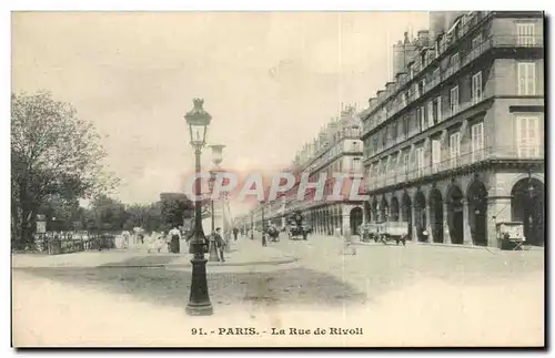 Cartes postales Paris la rue de Rivoli