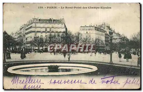 Cartes postales Paris Le rond point des Champs Elysees