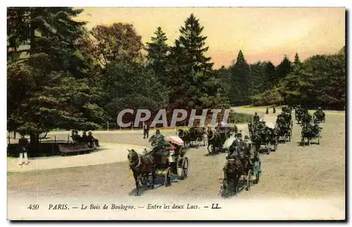 Cartes postales Paris Bois de Boulogne Entre les deux lacs