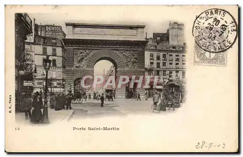 Cartes postales Paris Porte Saint Martin