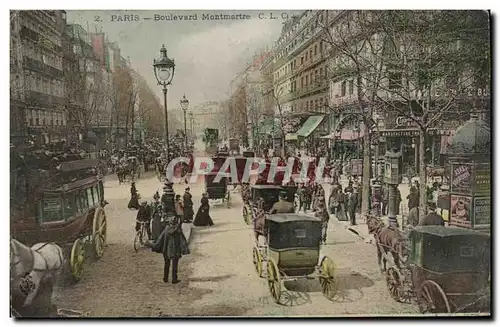 Cartes postales Paris Boulevard montmartre