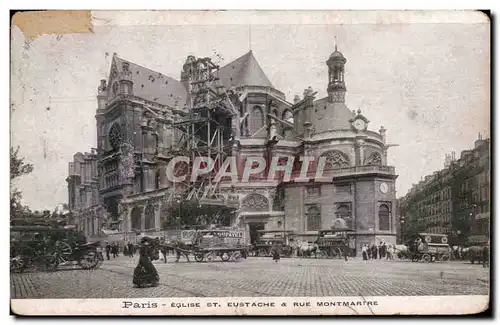 Ansichtskarte AK Paris Eglise Sainte Eustache et rue Montmartre