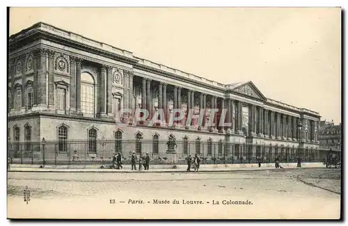 Ansichtskarte AK Paris Musee du Louvre La colonnade