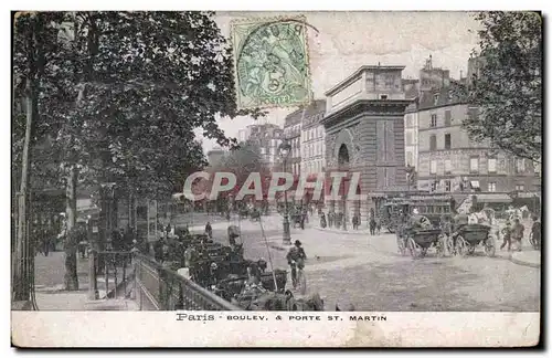 Cartes postales Paris Boulevard et Porte St Martin