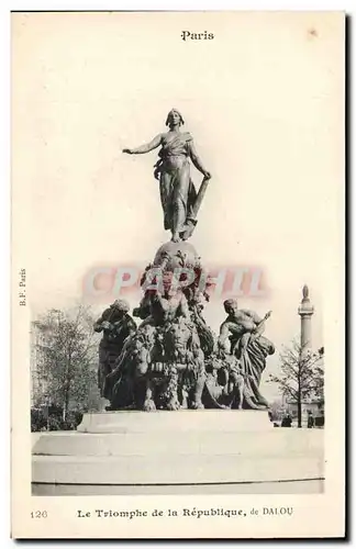 Cartes postales Paris Le triomphe de la Republique de DAlou