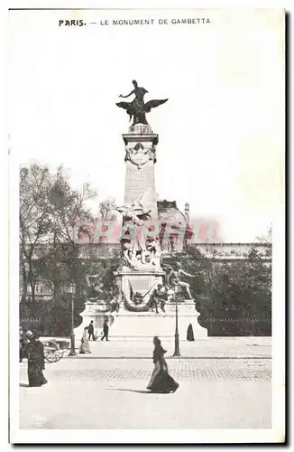 Cartes postales Paris Monument de Gambetta