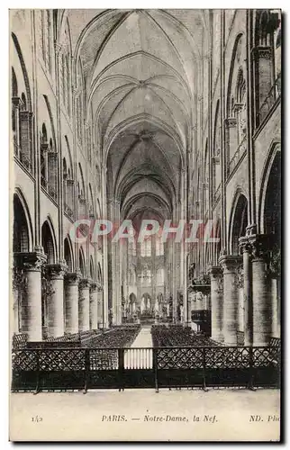 Cartes postales Paris Notre Dame La nef